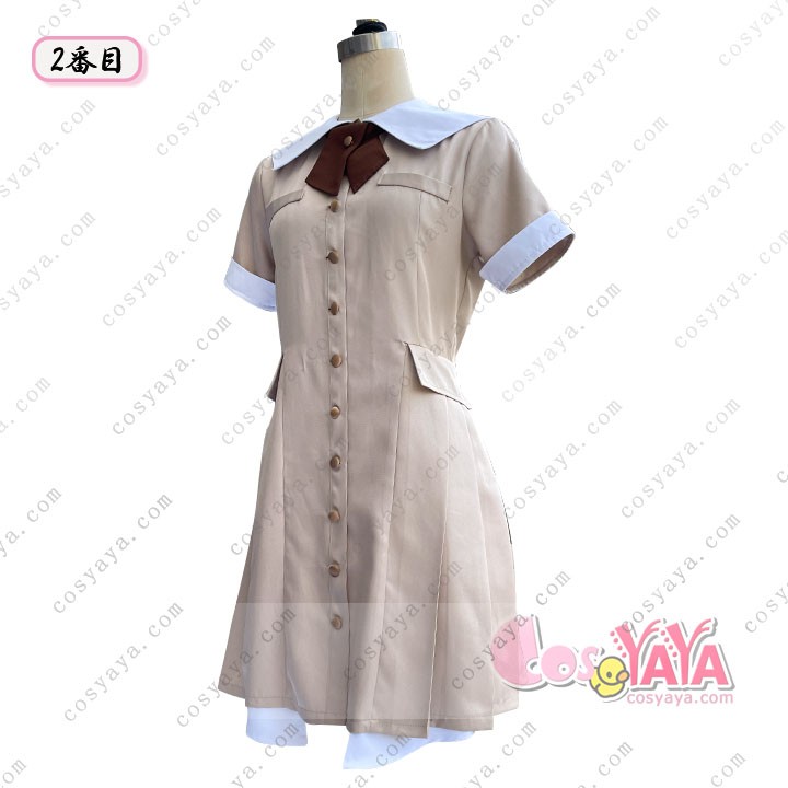 乃木坂46「ネーブルオレンジ」6期生制服コスプレ 半袖ver.｜2025夏スペシャル衣装｜浅カーキ色クラシカル制服再現